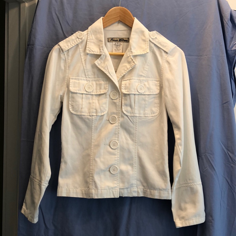 Paris Blues White Cotton Jacket SMALL